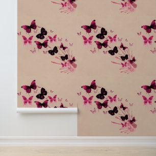 Papier Peint Papillons volants peinture