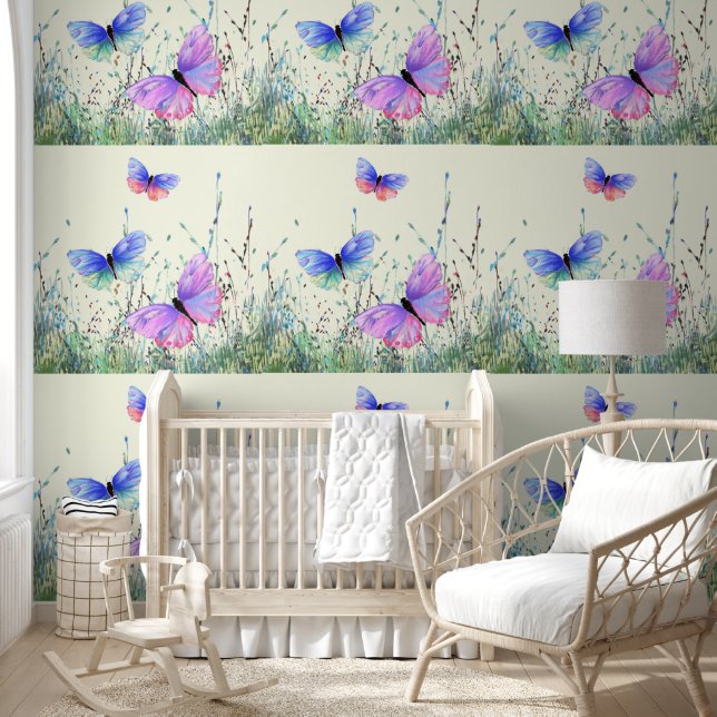 Papier Peint Papillons volants printemps (Enfants)