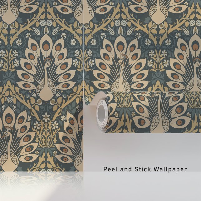 Papier Peint Parade Majestic Peacock Art Nouveau (Créateur téléchargé)