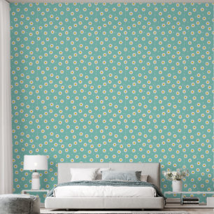 PAPIER PEINT PASTEL BLUE DAISIES SANS PARAÎTRE