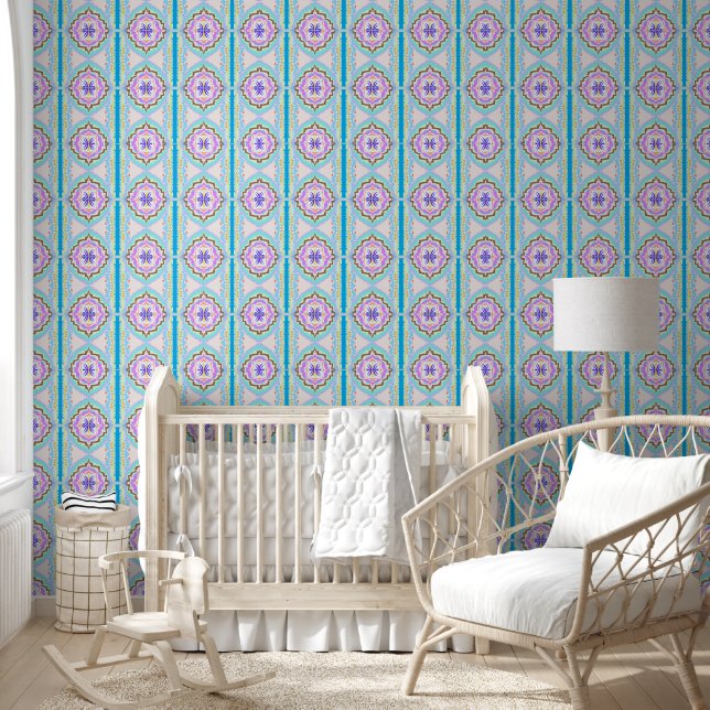 Papier Peint Pastel Dream Boho Geometric Kaleidoscope (Enfants)