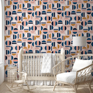 Papier Peint Pastel moderne demi-cercle géométrique tendance