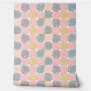 Papier Peint Pastel Patchwork Delft