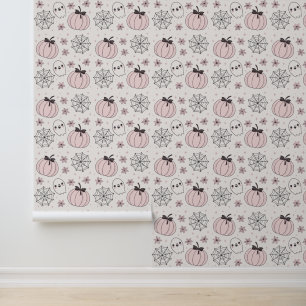 Papier Peint Pastel Pink Halloween Motif sans couture