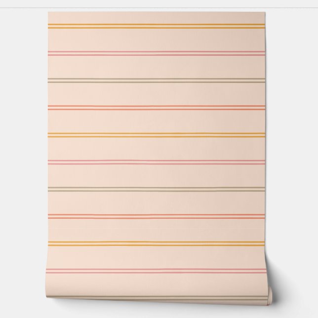 Papier Peint Pastel Pinstripes (Déroulement)