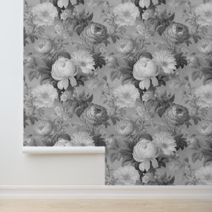 Papier Peint Pastel Victorian Vintage Floral Peony Niveaux de g