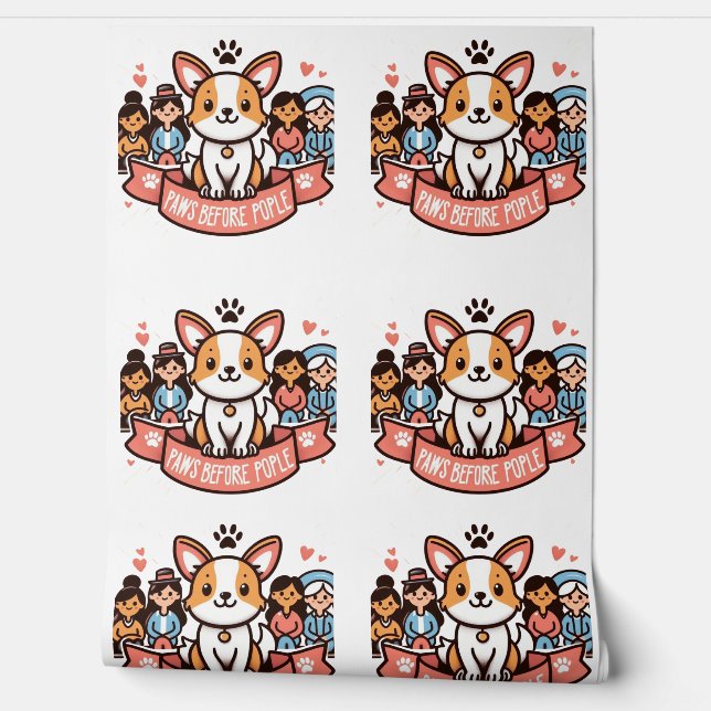 Papier Peint Patrouilles Avant Les Gens Drôle Chien Lover Mural (Déroulement)