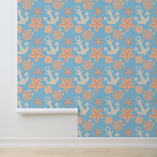 Papier Peint Patterns pastel nautical (Application)