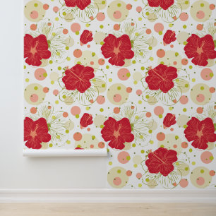 Papier Peint Patters de Drawn Hibiscus