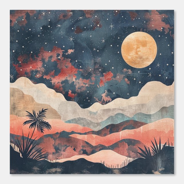 Papier Peint Paysage Abstrait de Boho (24) (Recto)