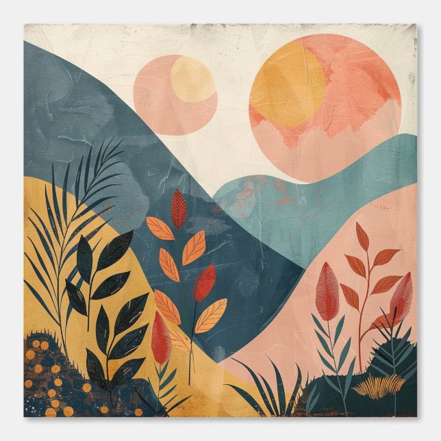 Papier Peint Paysage Abstrait de Boho (8) (Recto)