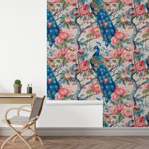 Papier Peint Peacock et Peonies