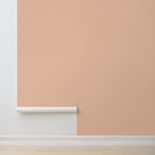 Papier Peint Pêche pastel minimaliste couleur uni élégant