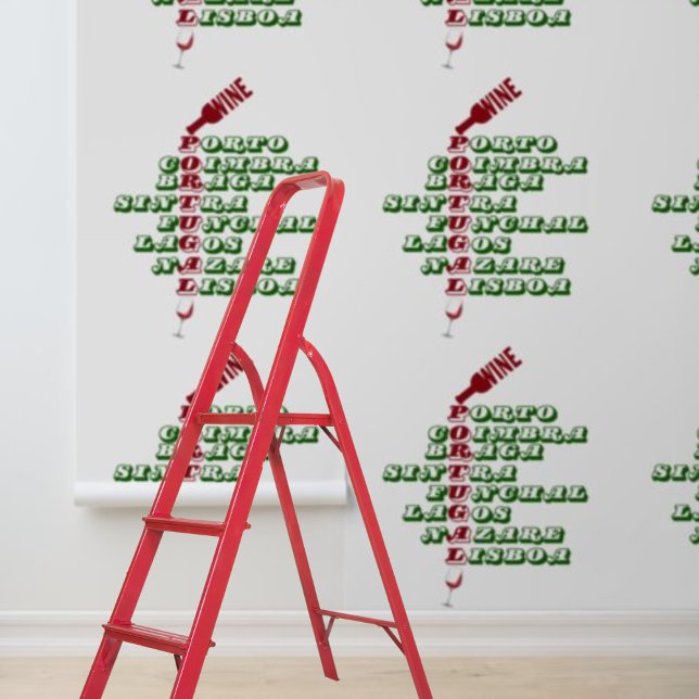 Papier Peint Peel and Stick Portugal Lisbonne Porto motif de vi (Peel and Stick Portugal Lisbon Porto wine pattern Wallpaper)