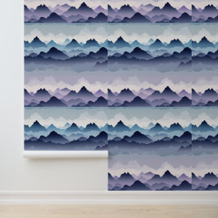 Papier Peint Peel et bâton de paysage de montagne Misty