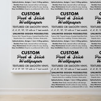 Papier Peint Peel et bâton en vinyle texturé 2' x 12' sur mesur