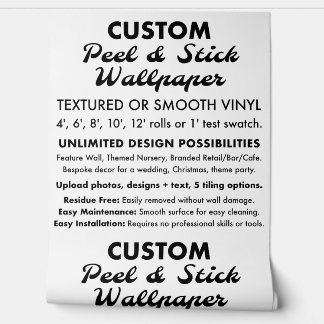 Papier Peint Peel et bâton texturés personnalisés 2' x 8'