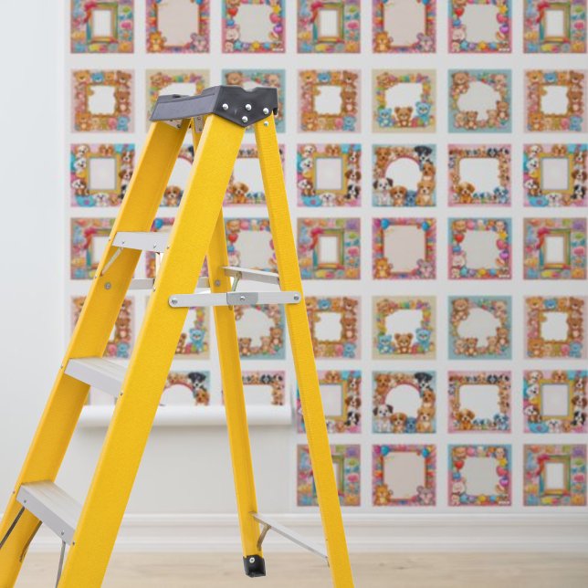 Papier Peint Peel Stick chiots en pépinière photo nounours (Peel Stick nursery puppies teddy bears photo gallery Wallpaper
)