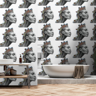 Papier Peint Peinture d'art de fille aux cheveux Punk House
