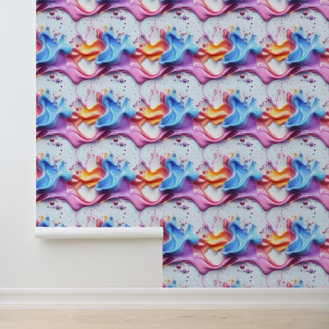 Papier Peint Peinture Rainbow (Application)