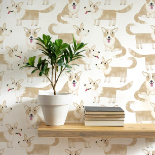 Papier Peint Pembroke Welsh Corgi Motif