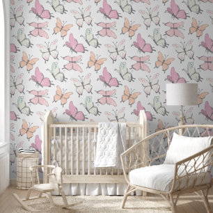 Papier Peint Pépinière Motif papillon