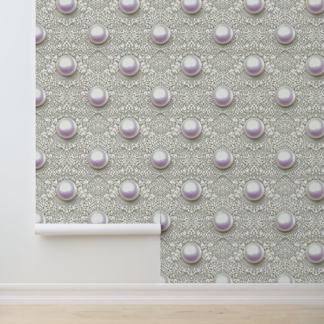 Papier Peint Perles et dentelles (Application)