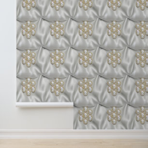 Papier Peint Perles et satin