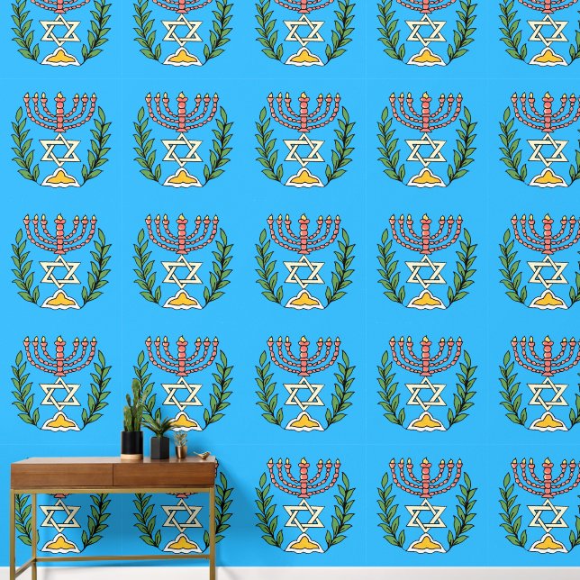 Papier Peint Persian Magen David Menorah (Couloir)