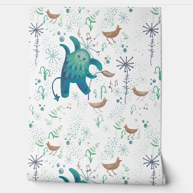 Papier Peint Personnage d'animal de forêt (Déroulement)