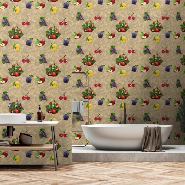 Papier peint personnalisé 2' x 4', valeur Null (Salle de bain)