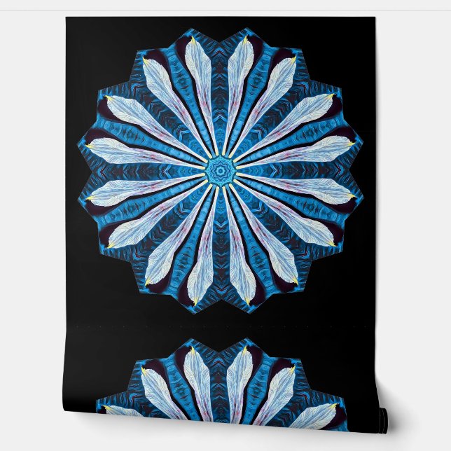 Papier Peint Pétales bleues (Déroulement)