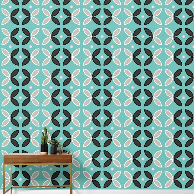 Papier Peint Pétales de fleurs abstraits (Couloir)