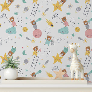 Papier Peint Petite chambre de nurserie fantaisiste Little Bear