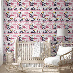 Papier Peint Petite princesse panda filles panda nursery