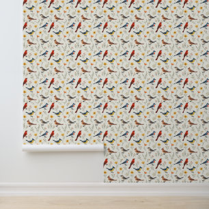 Papier Peint Petits oiseaux colorés