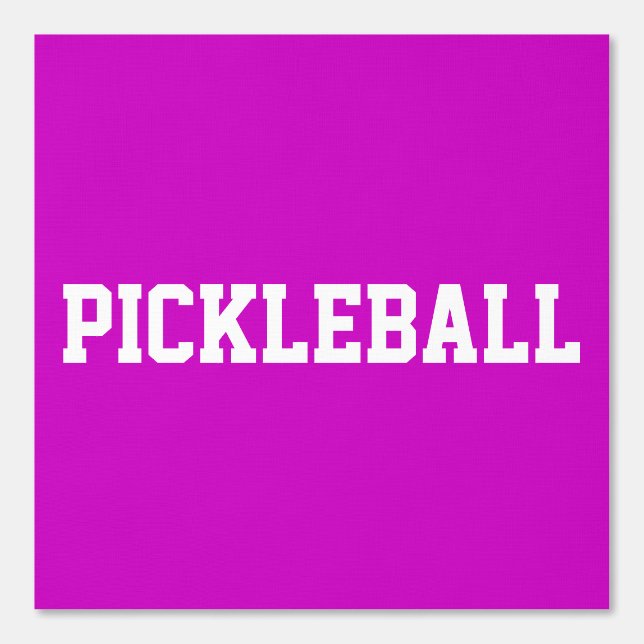Papier Peint PICKLEBALL Blanc Athlétisme Texte sur rose clair (Recto)