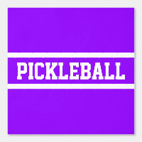 PICKLEBALL White Racing Stripes Sur Violet Clair