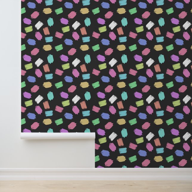 Papier Peint Pinceau de peinture contours, pinceaux colorés (Application)