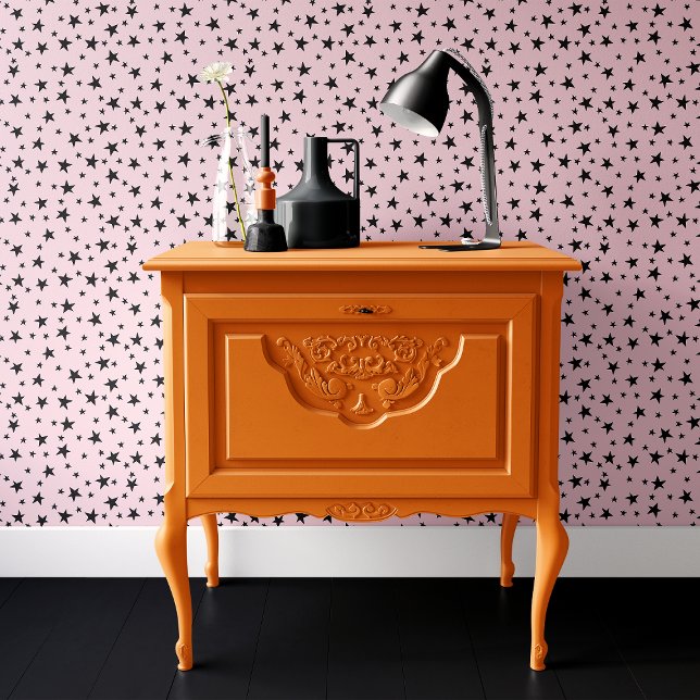 Papier Peint Pink and Black Stars Halloween  (Créateur téléchargé)