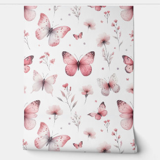 Papier Peint Pink Butterfly's 