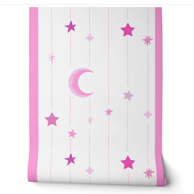 Papier Peint Pink Night Sky Wallpaper (Déroulement)