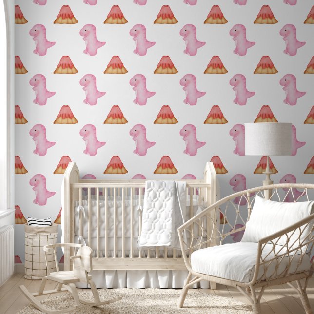Papier Peint Pink Princess Dinosaur (Enfants)