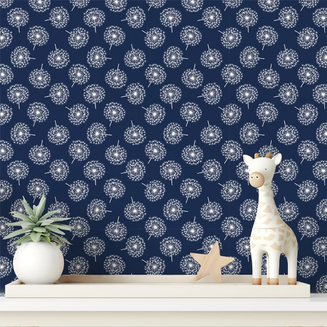 Papier Peint Pissenlit Bleu Marine (Créateur téléchargé)