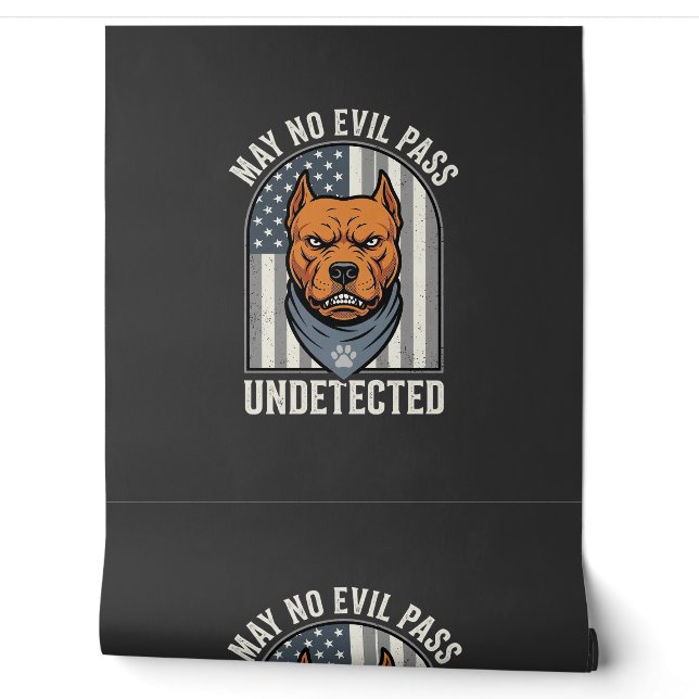 Papier Peint Pitbull Patriotique Chien de Garde (Déroulement)