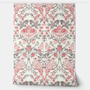 Papier Peint PixDezines William Morris Pink Strawberry Thief