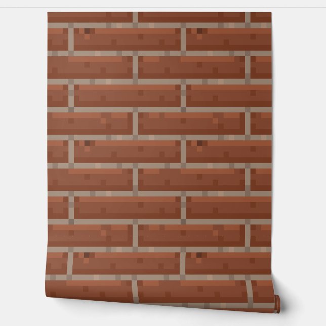 Papier peint Pixel-Art "STONEBRICKS" 8 bits Var03 (Déroulement)