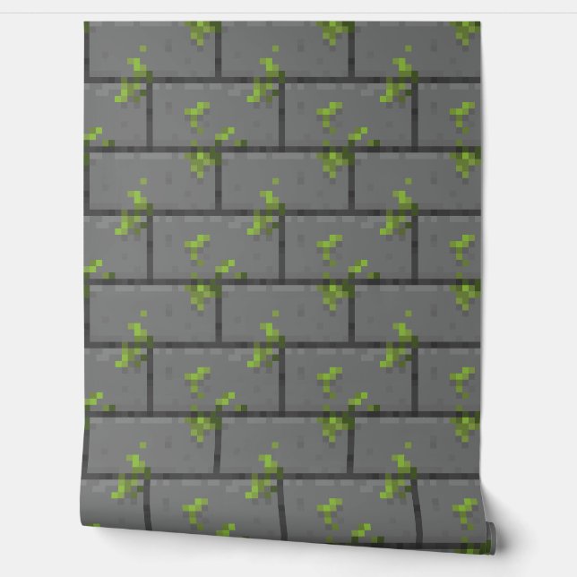 Papier peint Pixel-Art "STONEBRICKS" 8 bits Var04 (Déroulement)