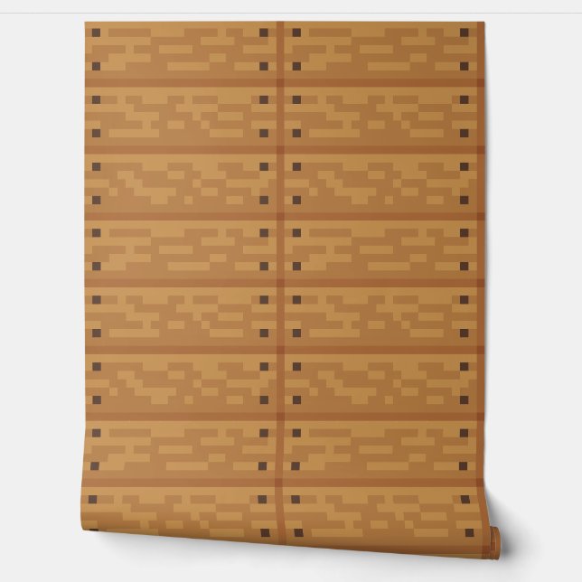 Papier peint Pixel-Art "WOODPLANKS" 8 bits Var02 (Déroulement)