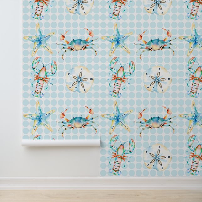Papier Peint Plage Crabe Bleu, Homard, Écre, Dollar de sable (Application)